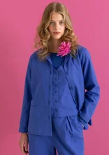 “Esme” woven cotton/linen jacket - lupin