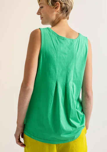 Jersey tank top in organic cotton - lotus green