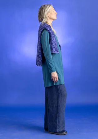 “Tyra” jersey tunic in organic cotton/modal - dark petrol blue