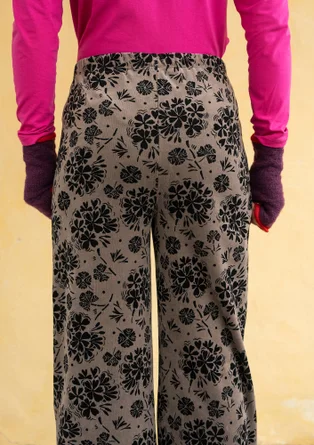 “Selma” organic cotton/recycled polyester velour trousers - potato