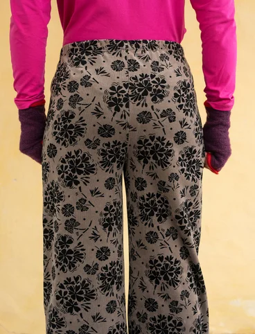 “Selma” velour pants in organic cotton/recycled polyester - potato