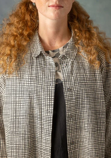 “Pavement” woven shirt tunic in cotton - natural