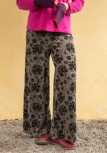 Pantalon "Selma" en velours de coton biologique/polyester recyclé - terre