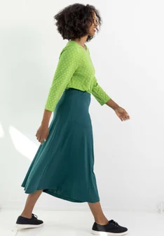 Organic cotton/modal jersey skirt - rainforest green