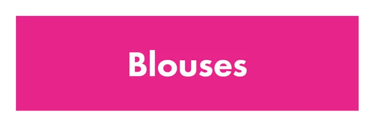 A pink card with “Blouses” written in white.