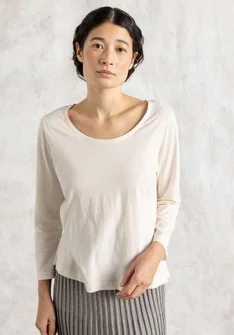 Organic cotton jersey top - ecru