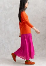 Woven petticoat slip in organic cotton - cerise