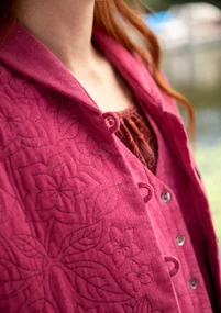 “Venezia” woven coat in organic cotton - heather