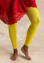 Solid-colour leggings made from recycled polyamide - dijon