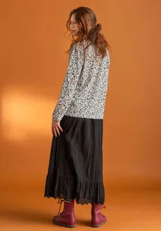Woven organic cotton underskirt - black