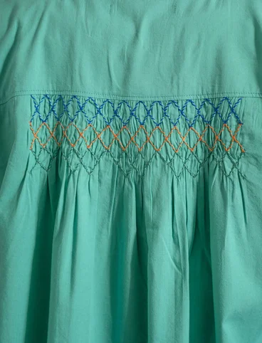Artist’s blouse in organic cotton/modal - light oriental green
