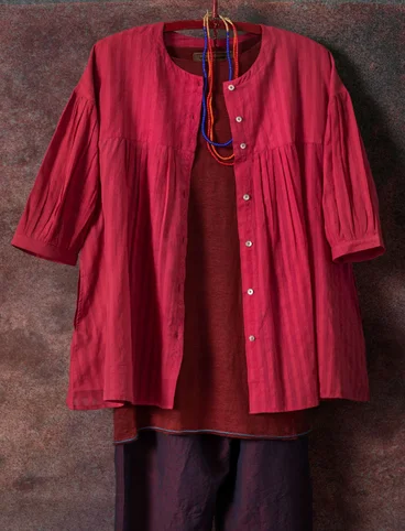 Bluse aus Khadi-Baumwolle - rosenholz