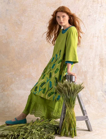 Tricot jurk "Wheat" van biologisch katoen - kiwi