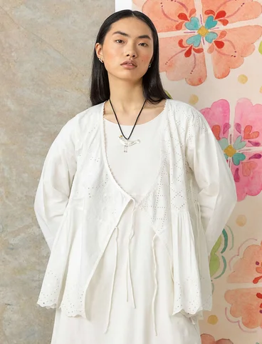 “Syd” woven blouse in organic cotton - light ecru
