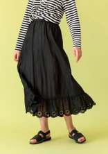 Woven organic cotton underskirt - black