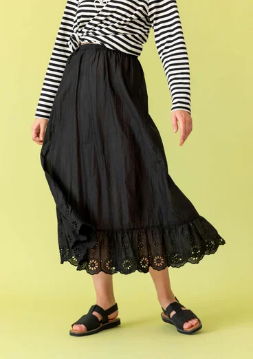 Woven organic cotton underskirt - black