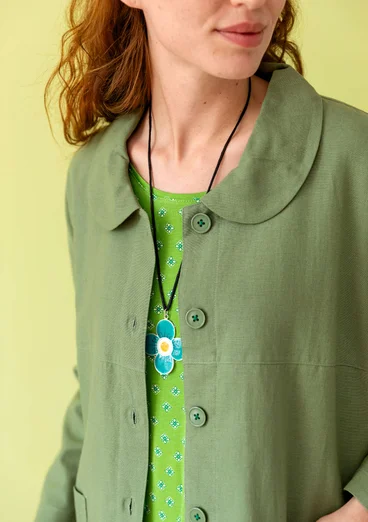 Woven “Daisy” jacket in organic cotton - dusty green