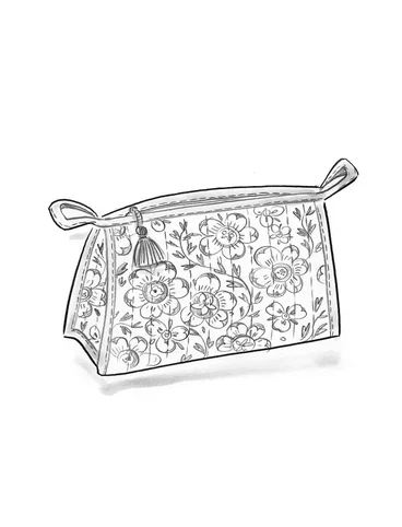 “Petals” organic cotton toiletry bag - kiwi