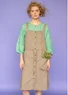 Webkleid „Garden“ aus Bio-Baumwolle/Leinen (taupe S)