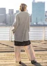 Knit tunic in wool/yak blend (light gray melange S)