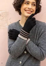 Lambswool gloves - black