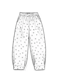 Woven pants in organic cotton dobby1 - henna