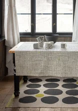 “Joy” tablecloth in organic cotton - poppy/peony