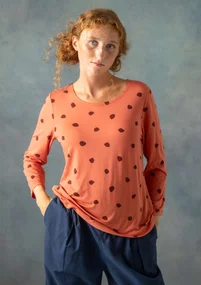 “Terrazzo” top in lyocell/spandex - apricot