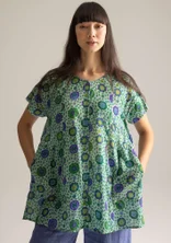 “Suzani” woven tunic in organic cotton - mint