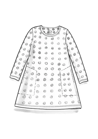 Tricot tuniek "Tyra" van biologisch katoen/modal - zwart/dessin