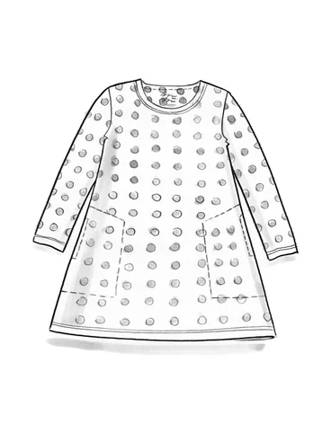 Tricot tuniek "Tyra" van biologisch katoen/modal - zwart/dessin