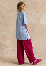 “Himla” organic cotton jersey tunic - misty blue
