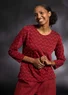 “Sigrid” top in organic cotton/lyocell (agate red S)