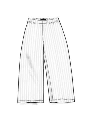 Striped jersey pants in organic cotton/modal - basil/light orient green