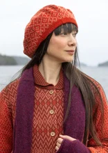 “Nova Scotia” knit beret in wool - copper