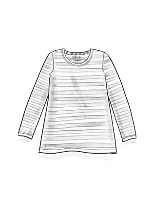 Essential striped sweater in organic cotton - brick/ecru