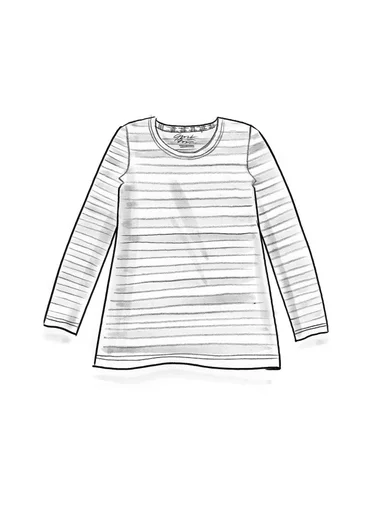 Essential striped sweater in organic cotton - brick/ecru