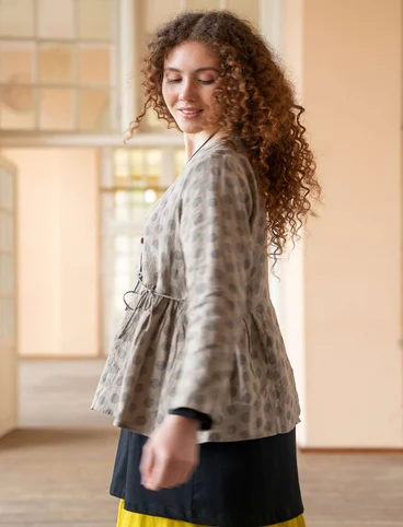 Blouse croisée "Piccolo" en lin - taupe