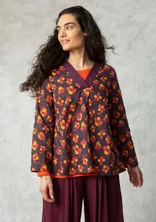 “Andes” blouse in organic cotton - mullberry