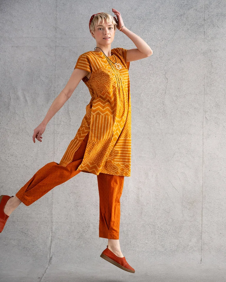 Woven “Ritu” dress in organic cotton