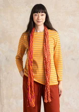 “Frida” patterned shawl in organic cotton - chilli