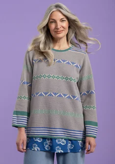 Pullover „Shoko“ aus Bio-Baumwolle - graureiher