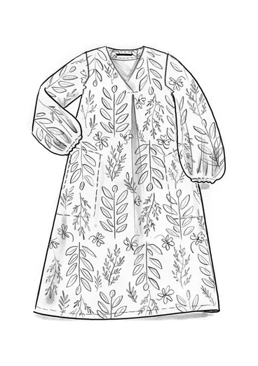 Vävd klänning "Seaweed" i ekologisk bomull - svart