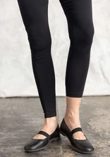 “Mona” jersey leggings in organic cotton/spandex - black