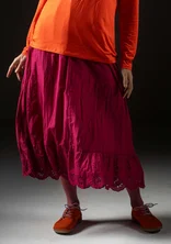 Woven petticoat slip in organic cotton - red cabbage