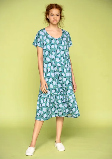 Robe en jersey « Luisa » en coton biologique - vert lagon