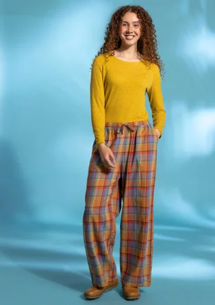 Pantalon de pyjama "Skagen" en coton biologique - sienne brûlée