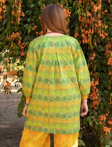 Kleid „Sun“ aus Bio-Baumwollgewebe - blattgrün
