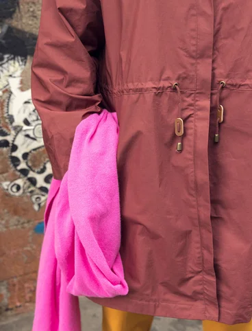 Parka "Madison" en coton biologique avec veste sans manches détachable - rouge betterave
