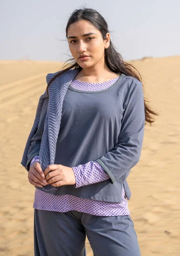 “Daisy” top in organic cotton - carbon